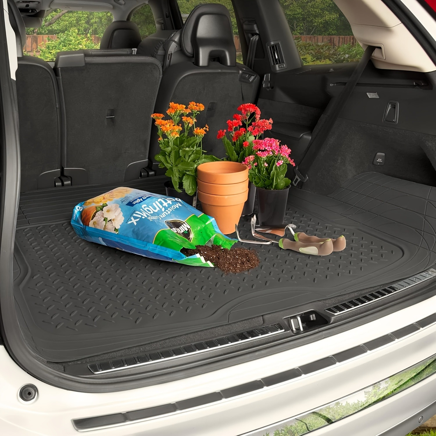 1pc Pvc Universal Car Trunk Mat, 120cm X 80cm In, Protection Mat, Easy To Clean