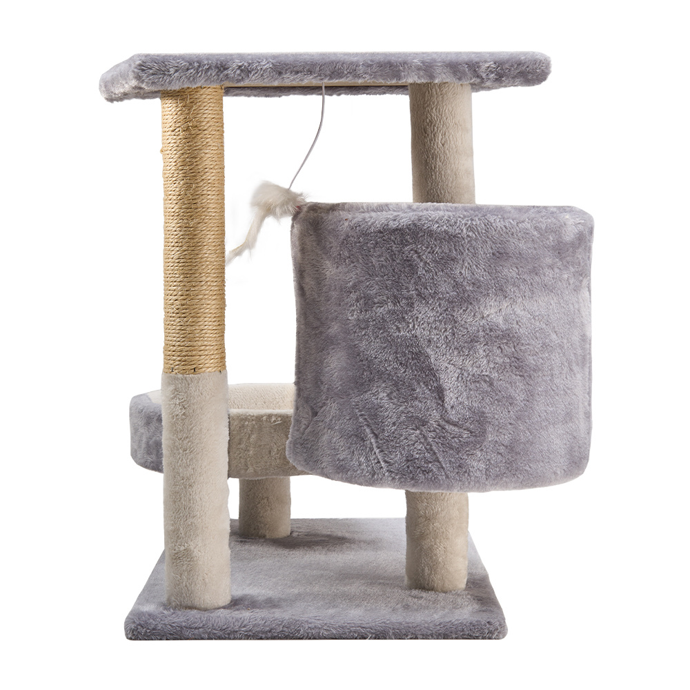 Integrated Cat Scratching Board and Jumping Platform