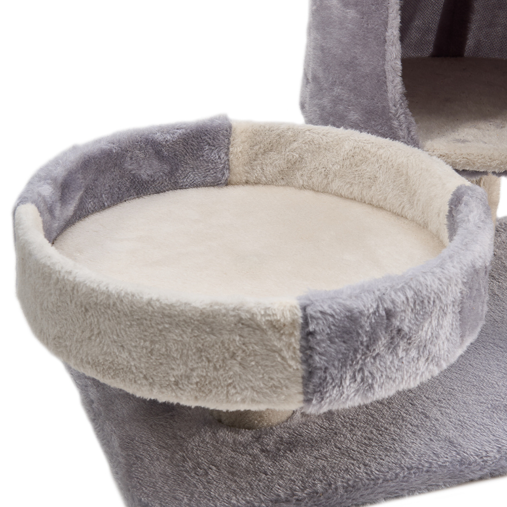 Integrated Cat Scratching Board and Jumping Platform