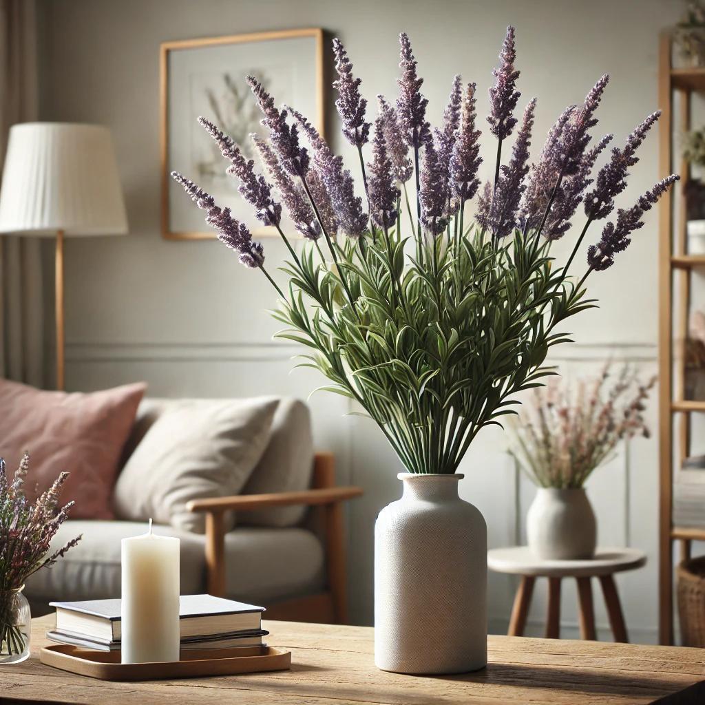 Lavender Bouquet Artificial Lavender Stems Realistic Artificial Flowers