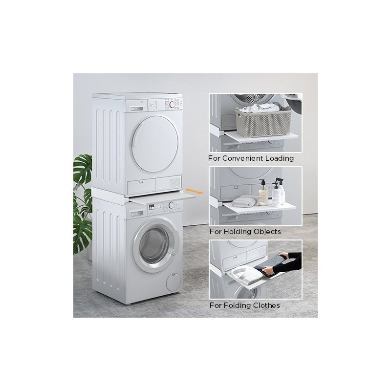 TEMU Piano Support For Dryer With Extractable Shelf For Column System With Washing Machine