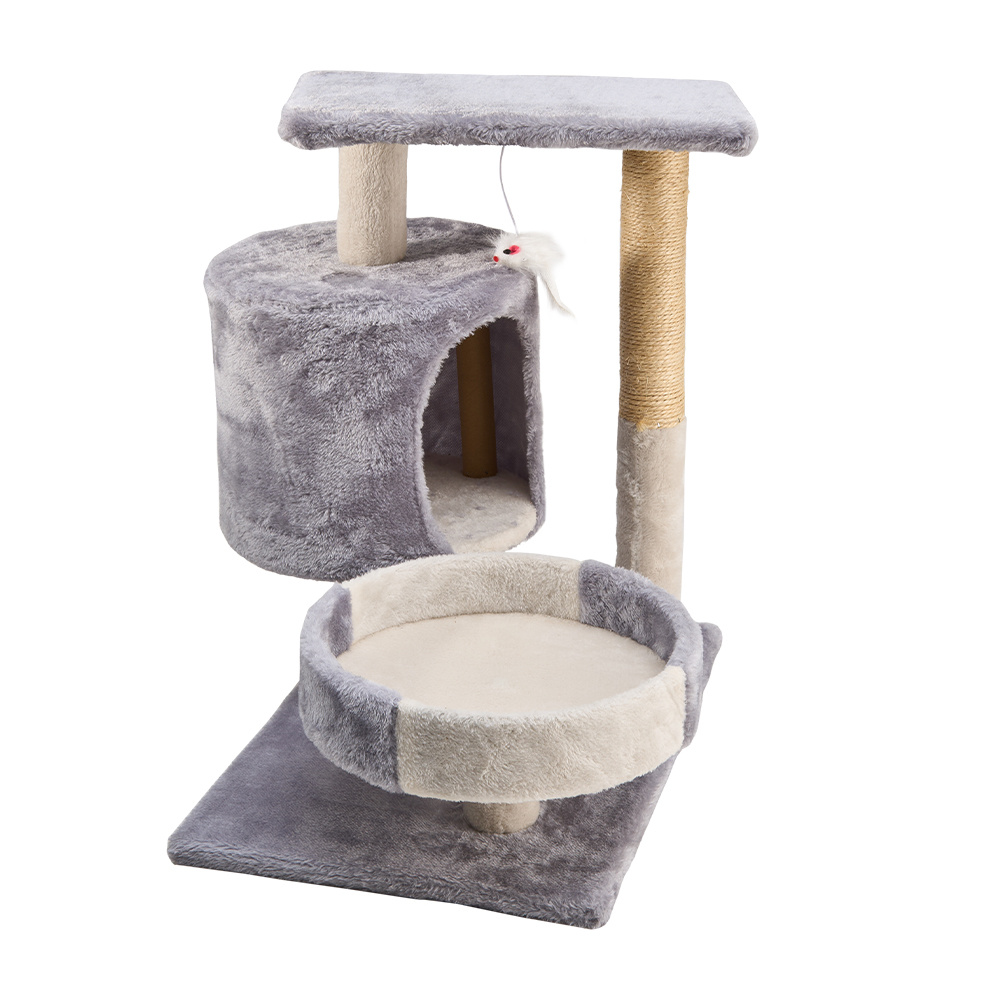 Integrated Cat Scratching Board and Jumping Platform
