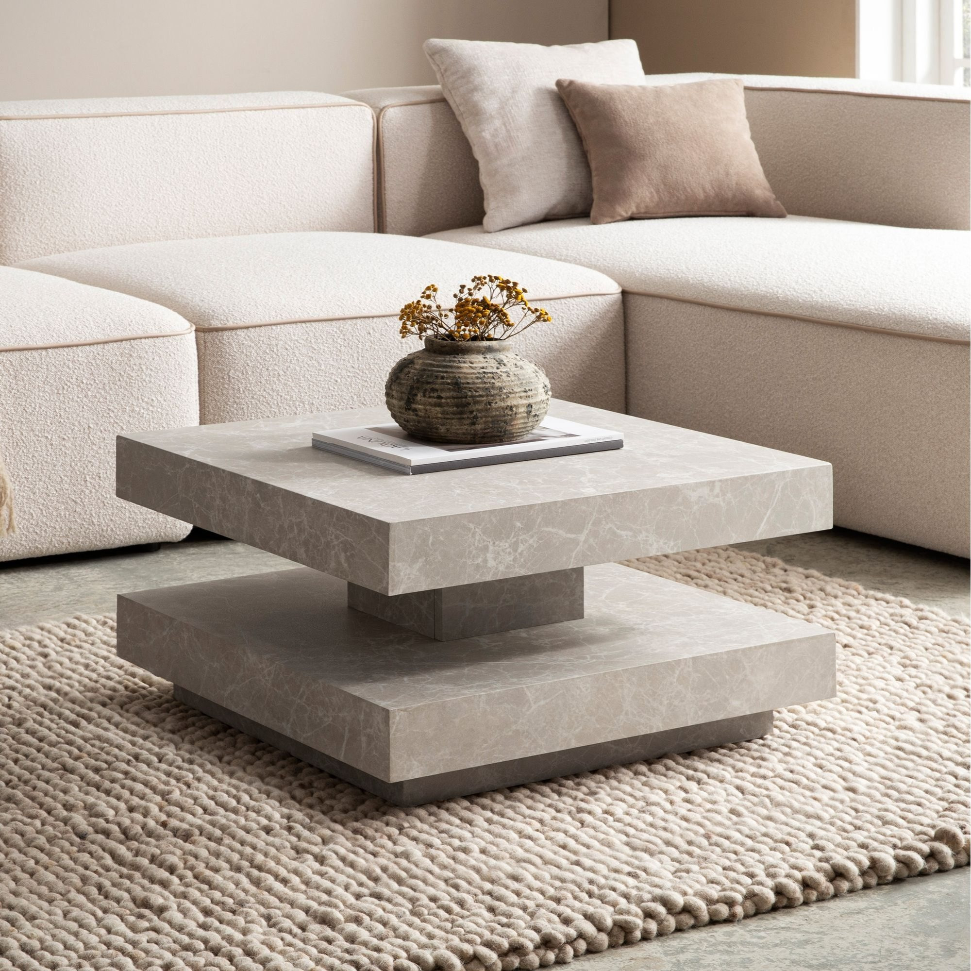 Coffee Table 60x60x34 Cm Modern Sofa Table, Design Living Room Table With Storage , Small Lounge Table, Coffee Table