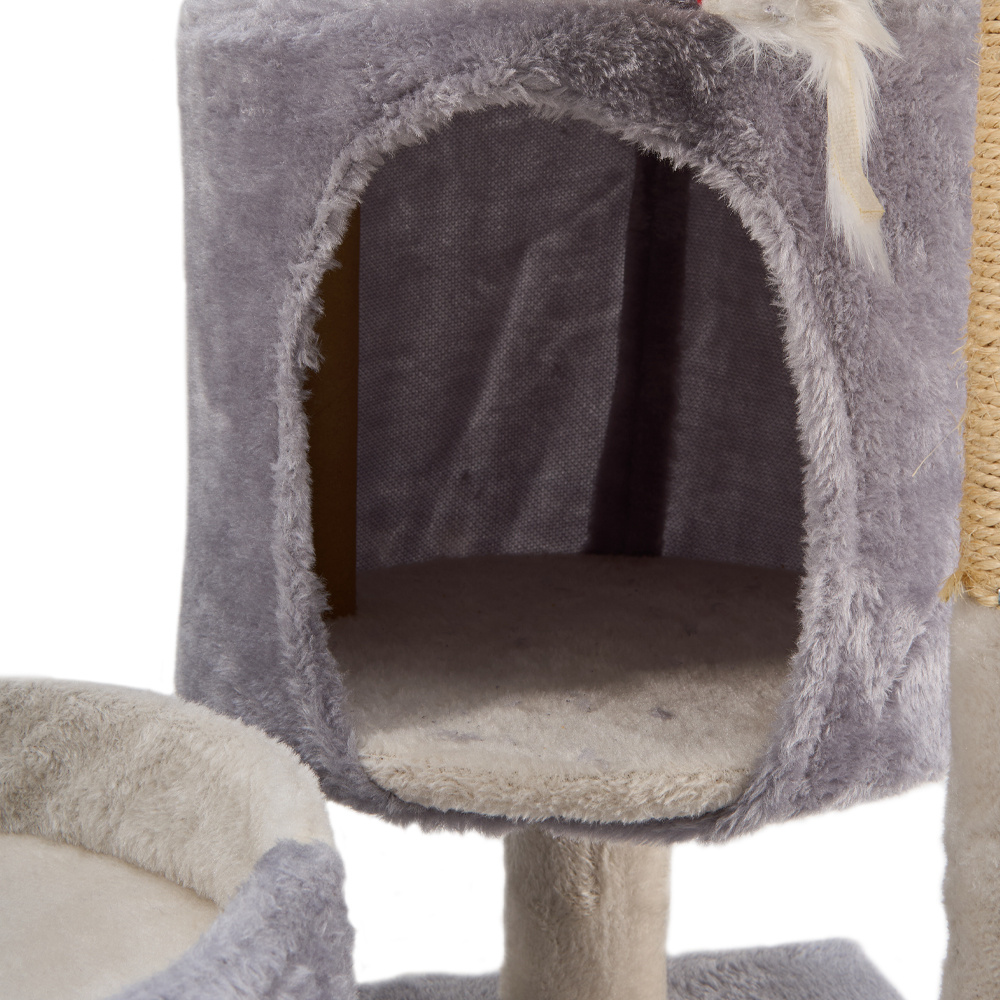 Integrated Cat Scratching Board and Jumping Platform