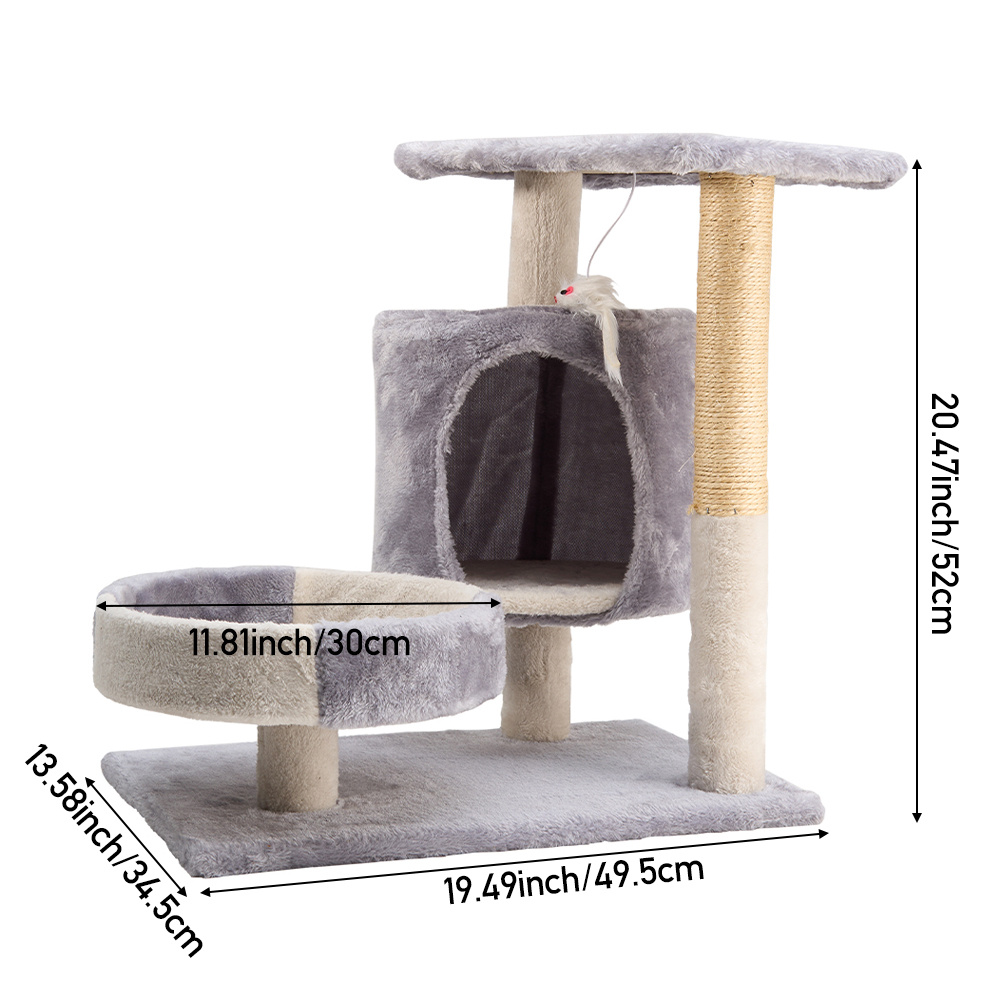 Integrated Cat Scratching Board and Jumping Platform