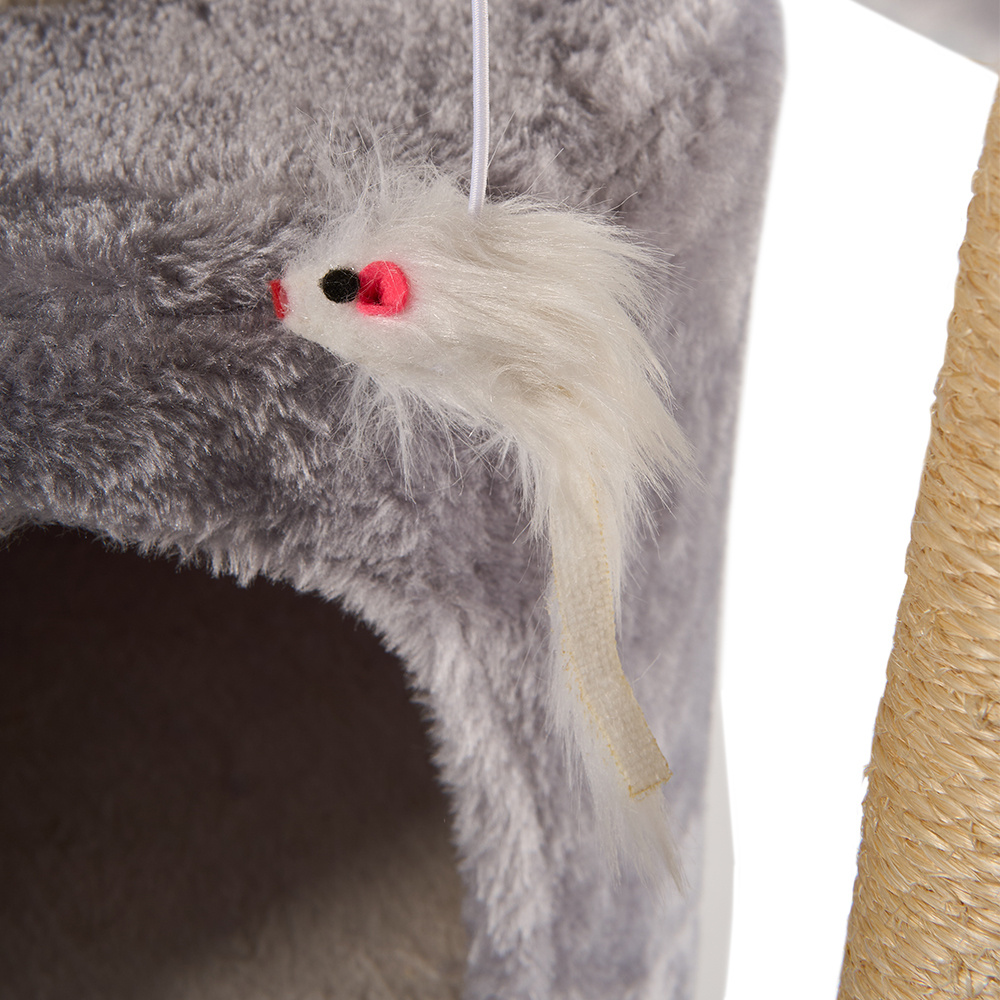 Integrated Cat Scratching Board and Jumping Platform