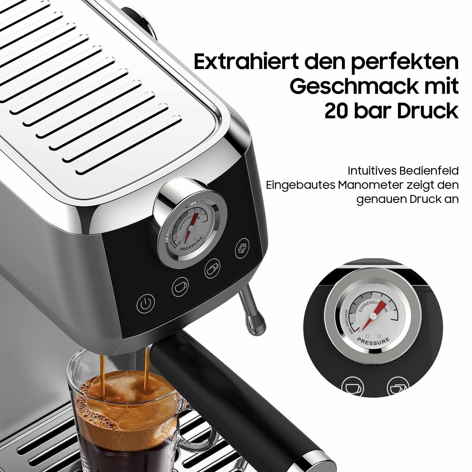 Machine CM1665B met zeven lagers, Italiaanse pomp van 20 bar