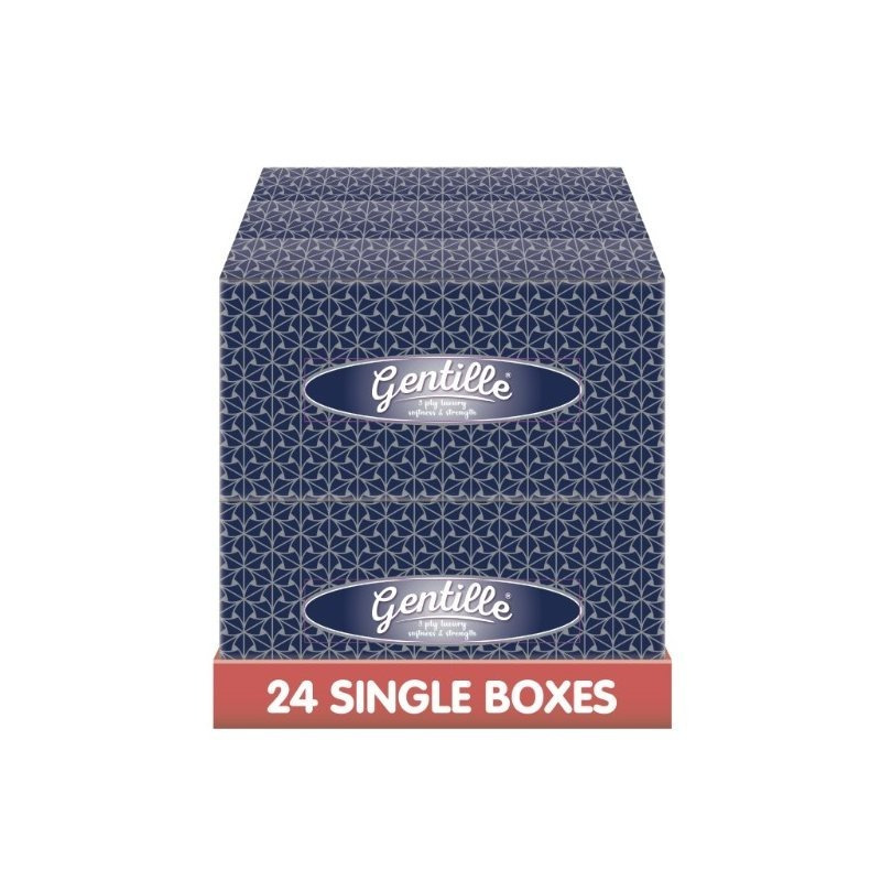 TEMU Gentille Facial Tissues Boxes 24 Pk Luxury Soft Strong Regular Or Cube Box
