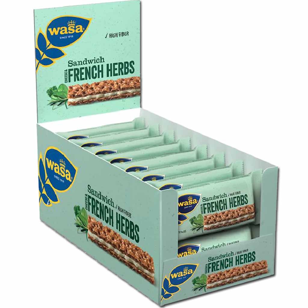 Wasa Crispbread Sandwich Cheese & French Herbs 24x30g=720g