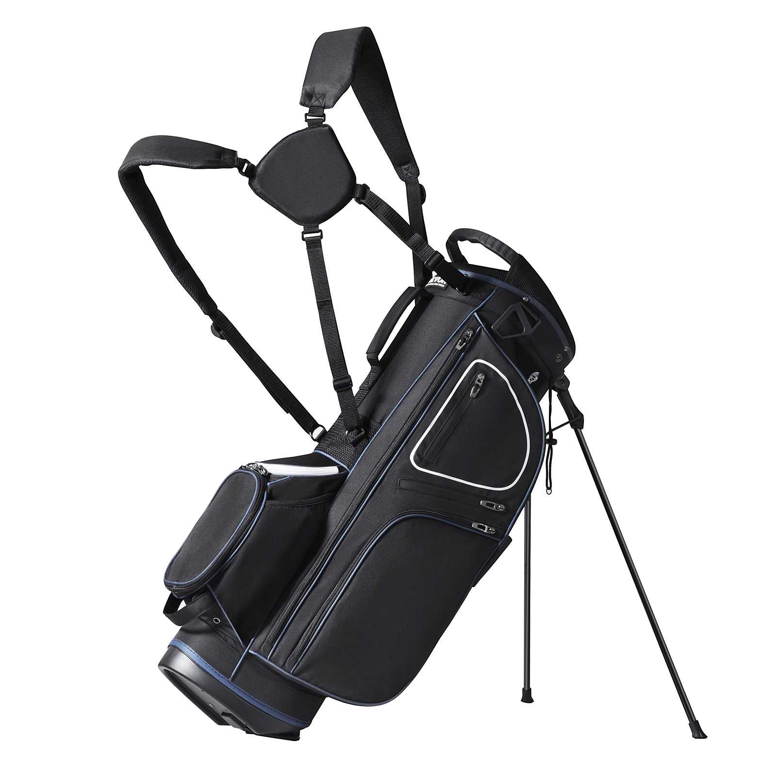 Vevor 35” Golf Cart Bag With 14 Way Organizer Divider Pockets Black White