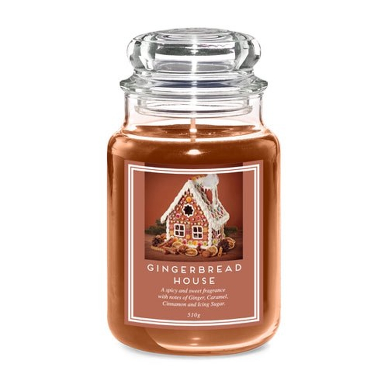 TEMU Candles Gingerbread Scented Jar Candle 18oz