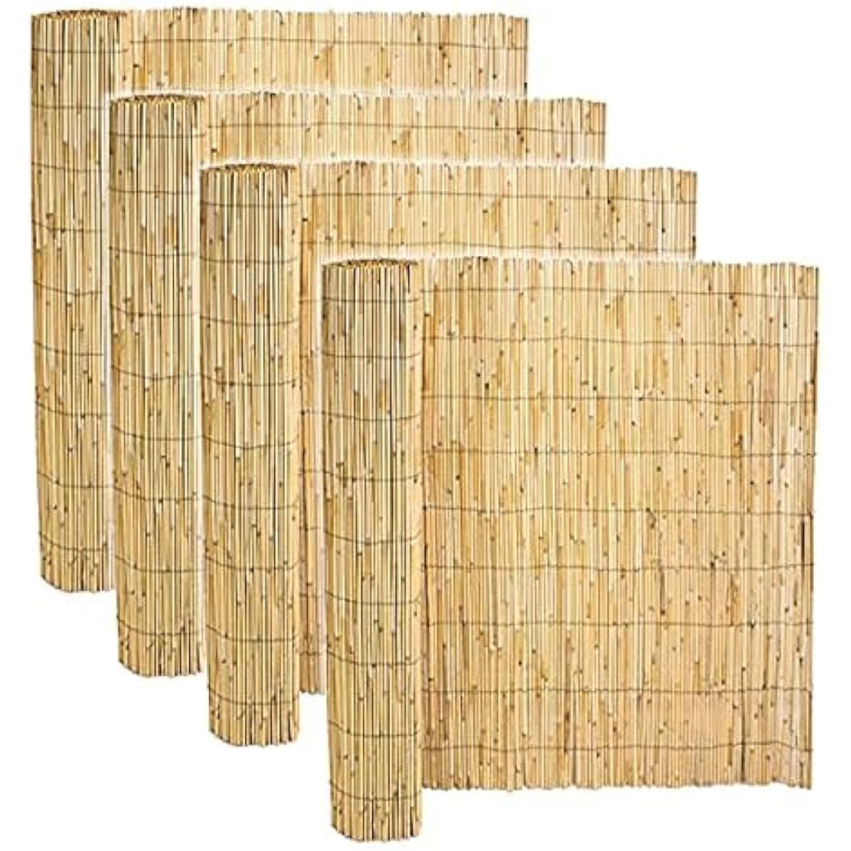 lot de 4   en bambou brise vue, clôture de jardin décorative extérieur pour jardin et terrasse, couverture de protection     et   -   150 x longueur 500 cm