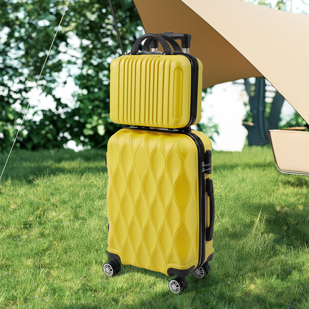 TEMU Luggage Sets Of 2 Piece, Suitcase Set, Cabin Suitcase With Wheels, Hand Luggage Suitcase And Toiletry Bag Case, 20''+14'' Inch