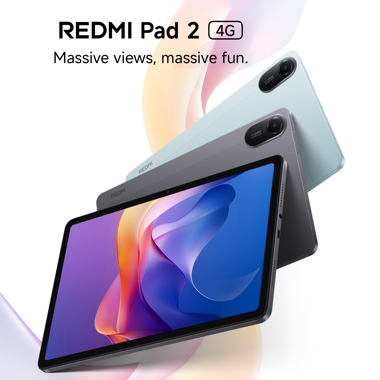 Xiaomi Redmi Pad 2 4G, 8+256GB,11-Inch 90Hz 2.5K Eye Care Display,MediaTek Helio G100-Ultra, HyperOS2, 9000mAh (typ) Large Battery, 18W Fast Charging