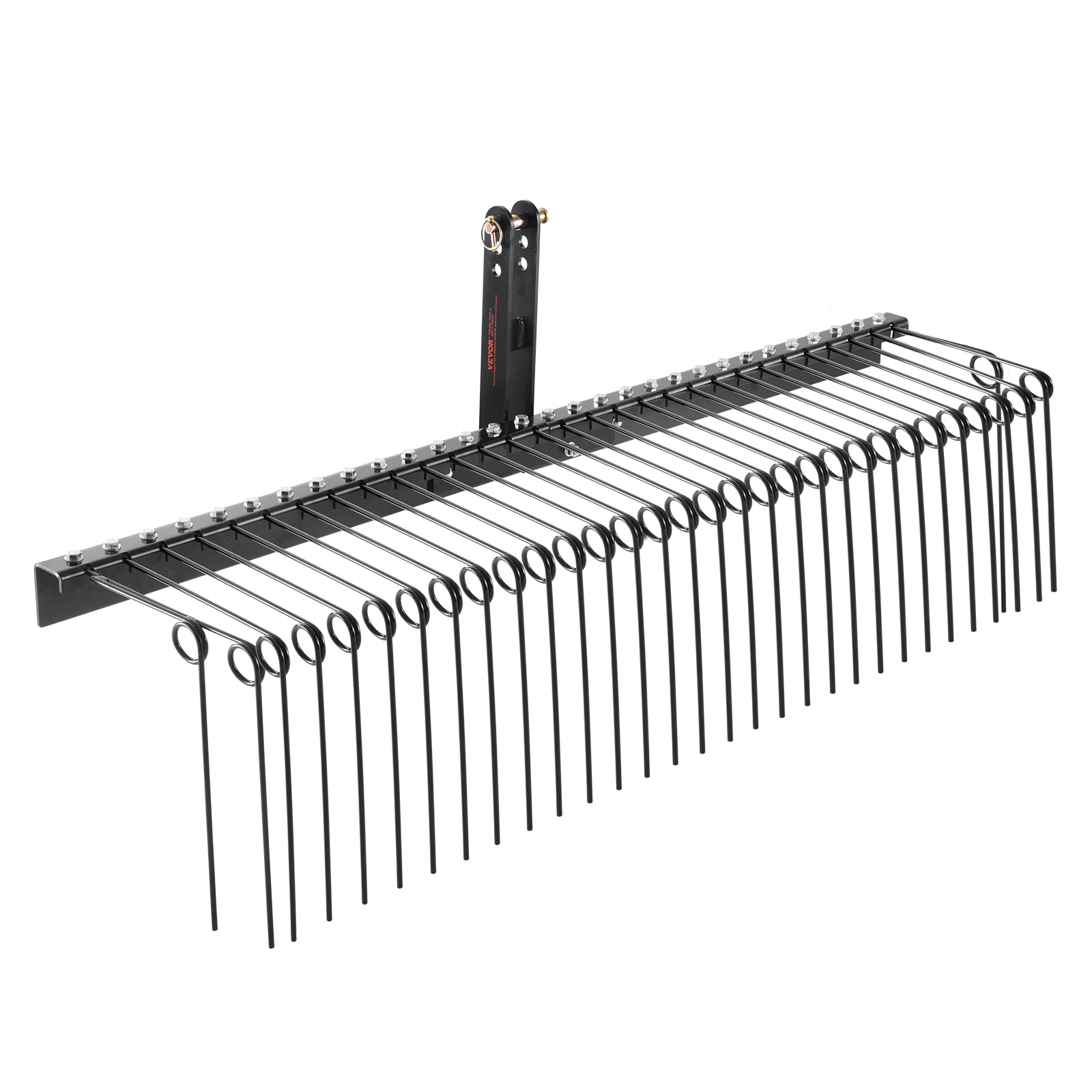 Vevor Tow Behind Landscape Rake 72" Lawn Dethatcher Rake With 32 Steel