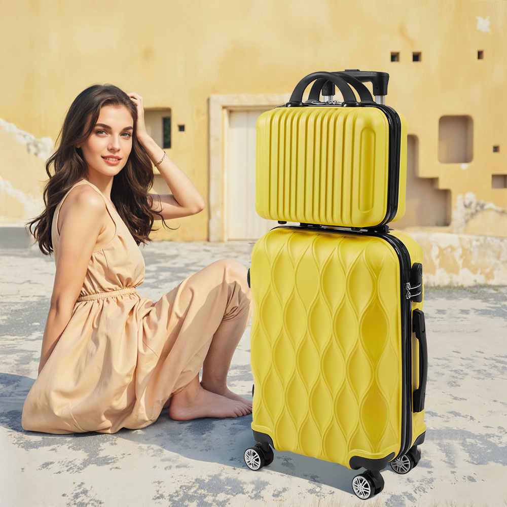 TEMU Luggage Sets Of 2pcs, Suitcase Set, Lightweight Hard Shell Suitcase With Spinner Wheels Travel Carry On Hand Cabin Luggage Case, Cabin Suitcase,