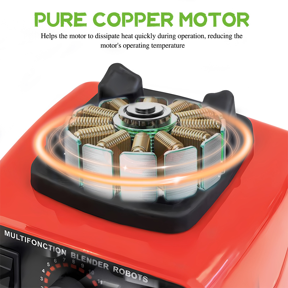 Multifunctional Blender-2L+600ML Powerful Blender for Smoothies, Juice Blender with 15 Speeds, Fruit & Vegetable Crusher, Christmas and Halloween gifts.Soybean Milk Grinder Tool, Quiet & Easy Clean,