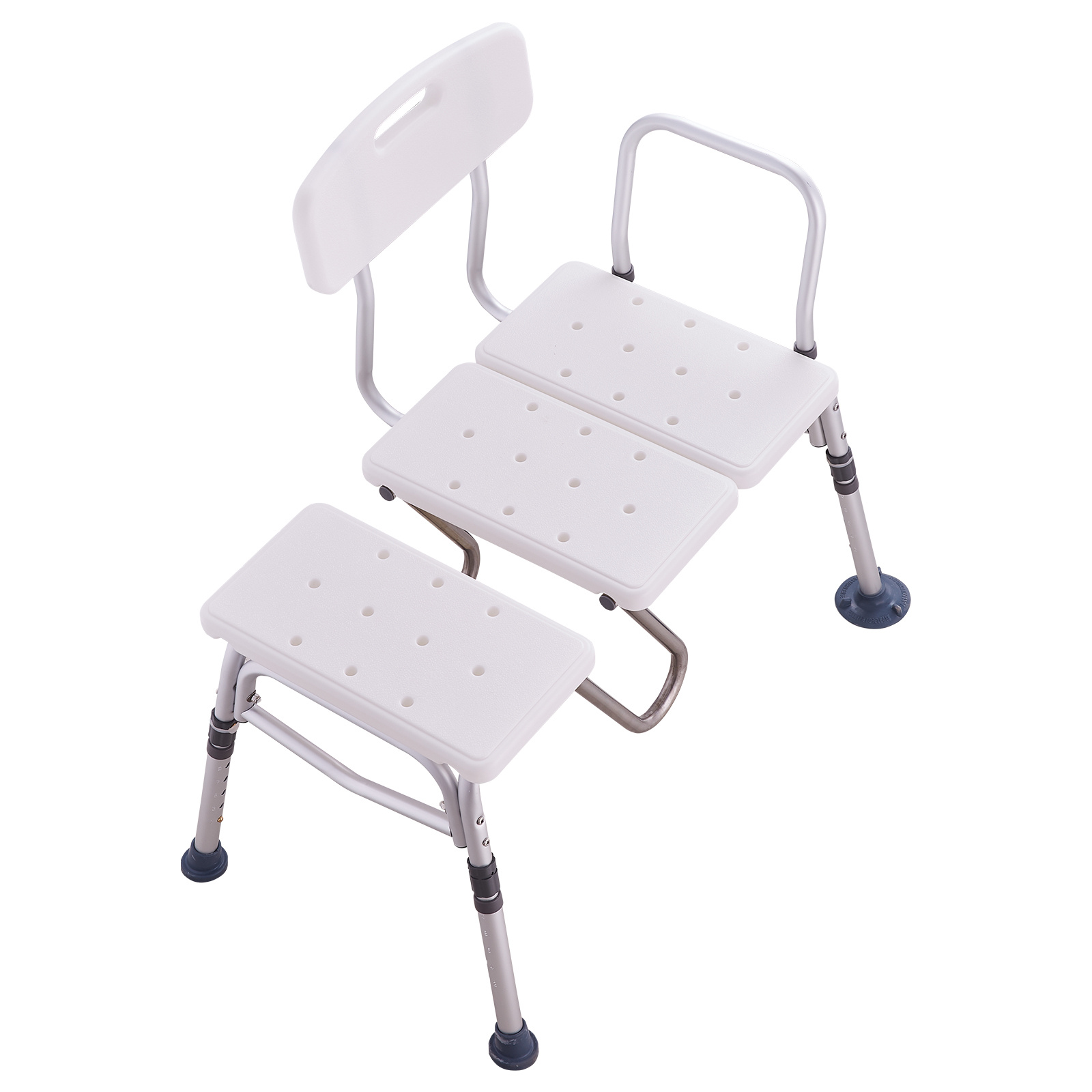 Vevor Tub Transfer Bench Bathtub Shower Seat For Senior Height Adjustable 400lbs