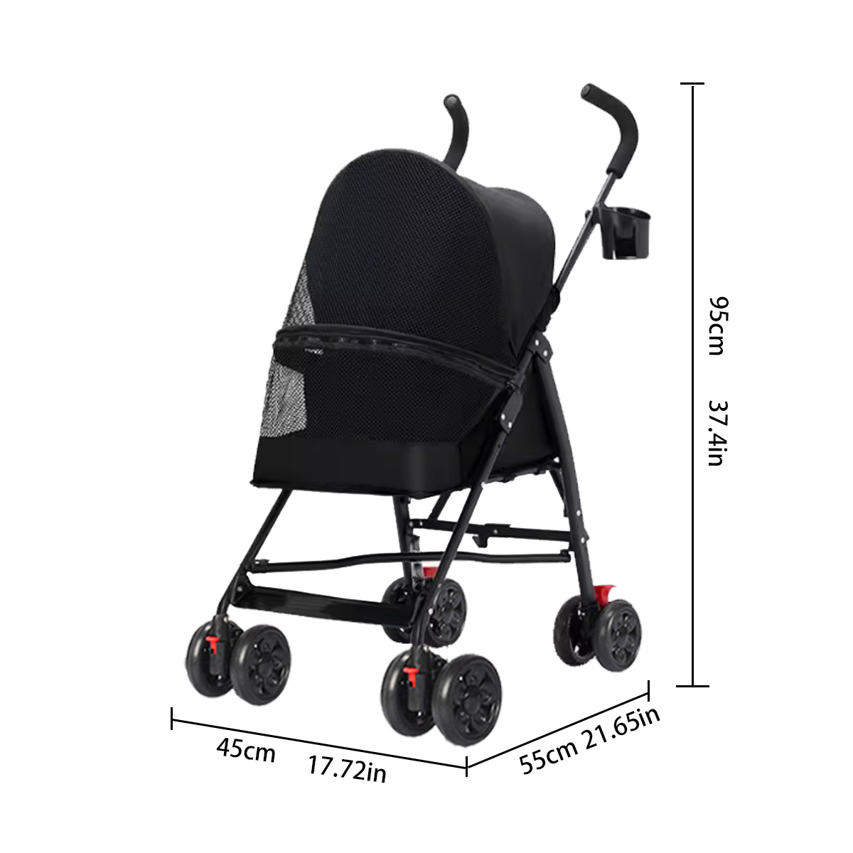 Foldable Dog Stroller for Small Dogs