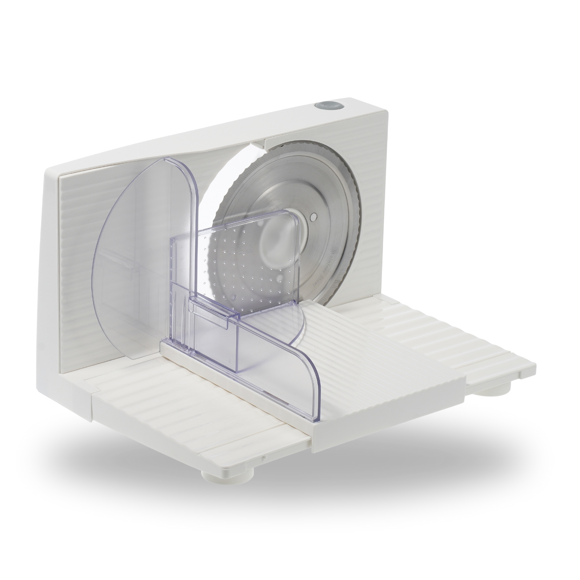 E-shop Allesschneider AS170 150W Edelstahlmesser mit Wellenschliff, platzsparend , elektrische Schneidemaschine Brotschneidemaschine, Profi