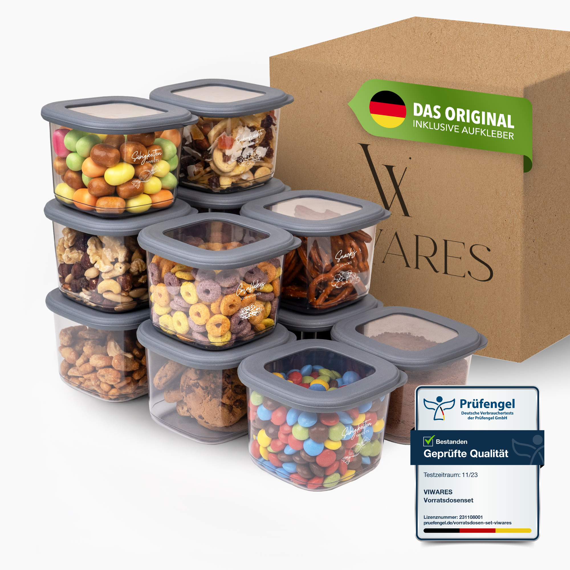 TEMU Viwares Airtight Storage Containers With Lids, 12-piece Set, Flour Storage Containers, Practical Kitchen Organizer, Food Storage Containers For