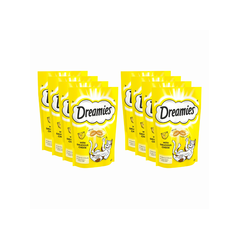 TEMU 8 X Dreamies Cat Treats Cheese 60g