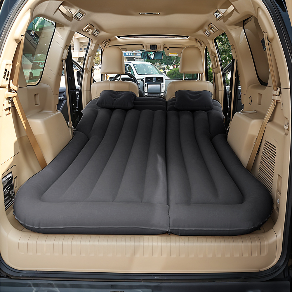 large 170x130cm inflatable bed pvc velvet car suv air bed for sports utility vehicles travel sleep inflatable bed suitable for indoor outdoor camping black grey blue beige