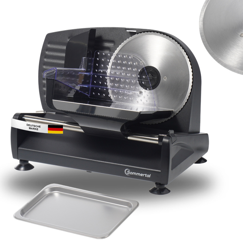 Image of All-purpose Slicer As-190 Dual 200w | Electric Cutting Machine Bread Slicer | Stainless Steel With Serrated And | Modern Professional Cold Meat Slicer | 0-15mm | Space-