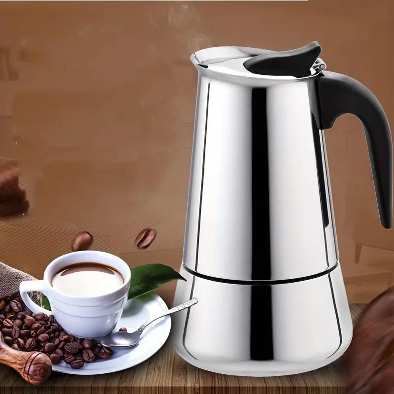 TEMU 100ml Stainless Steel Pot, Coffee Maker, Thermal Carafe For Espresso And French Press Brewing, Ideal For Home, Office, Or Travel Use, Accessory