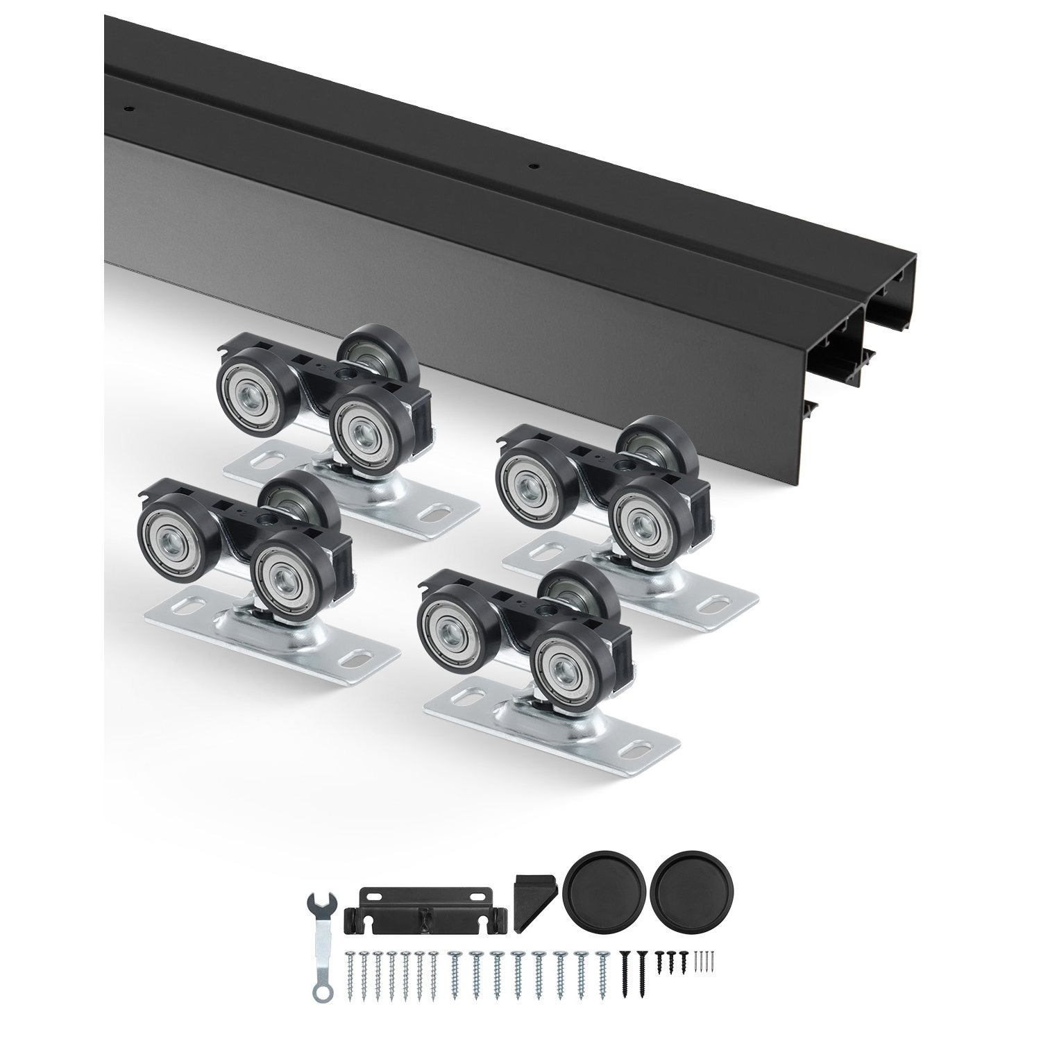 Vevor Bypass Door Hardware 4ft Bypass Closet Door Track Kit For 2