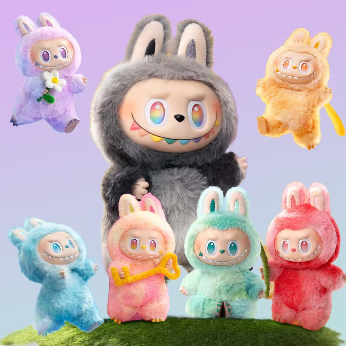 TEMU Labubu Doll 1pc Portable Blind Box Plush Toy For Collectibles Organization & Home Decor Surprise Box For Labubu Collectibles, Dolls, Home Decor
