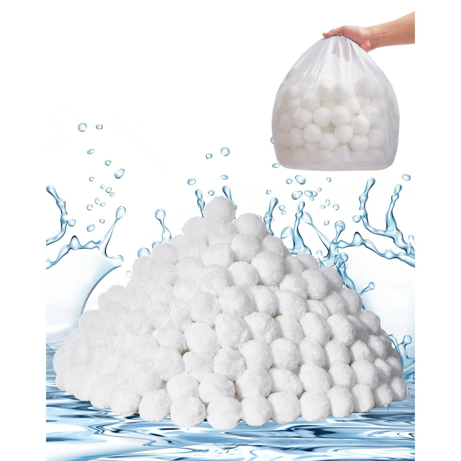 Pool Filter Balls For Sand Filter Pump 4.6 Lbs Reusable For Swimming Pool