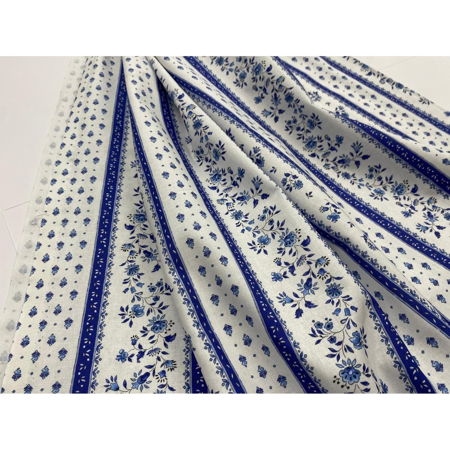 Floral And Striped Cotton Fabric, Children's Fabric, Fabric By The Meter, 1 140 Cm