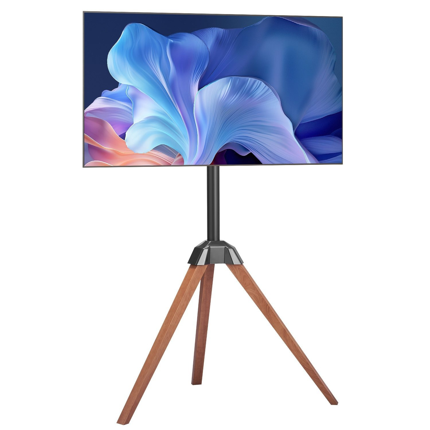 Image of Vevor Tripod Easel Tv Stand Wood Legs To 99 Lbs For 40-65 Inch Screens