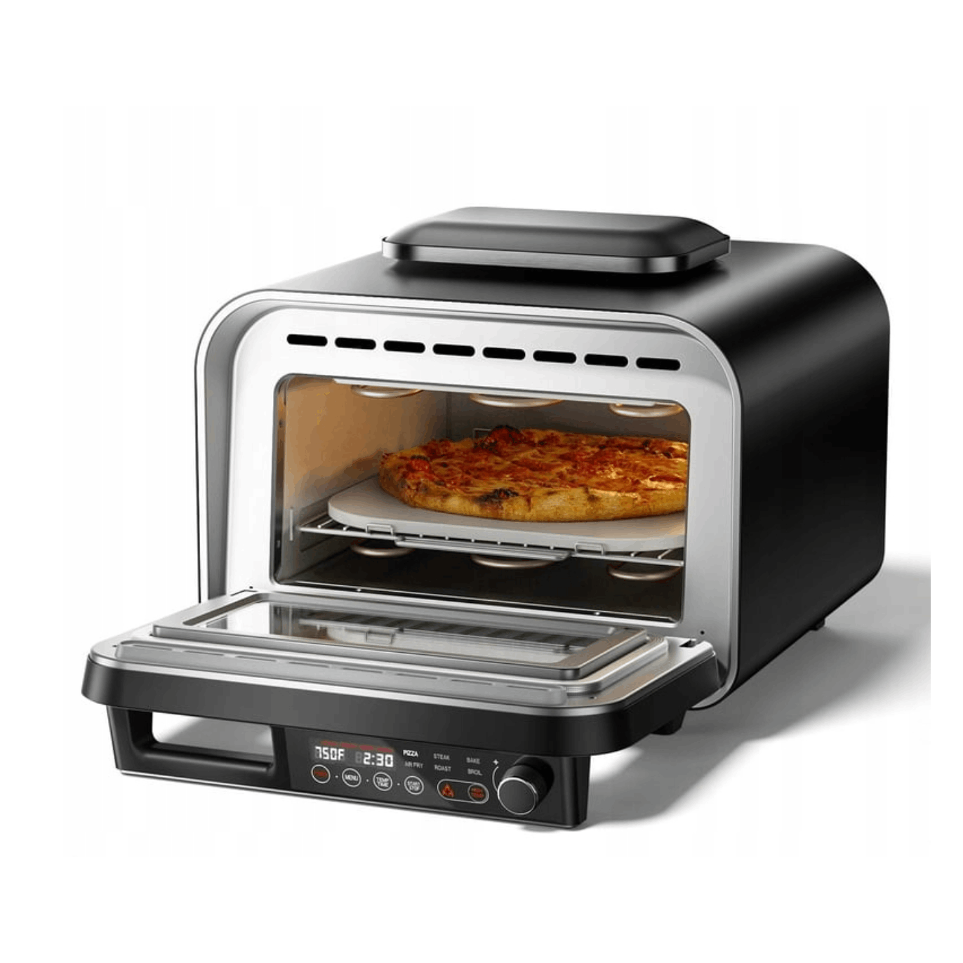 TEMU Fryer Air Fryer Electric Oven For Pizza Bakery 1800w + Stone 6in1