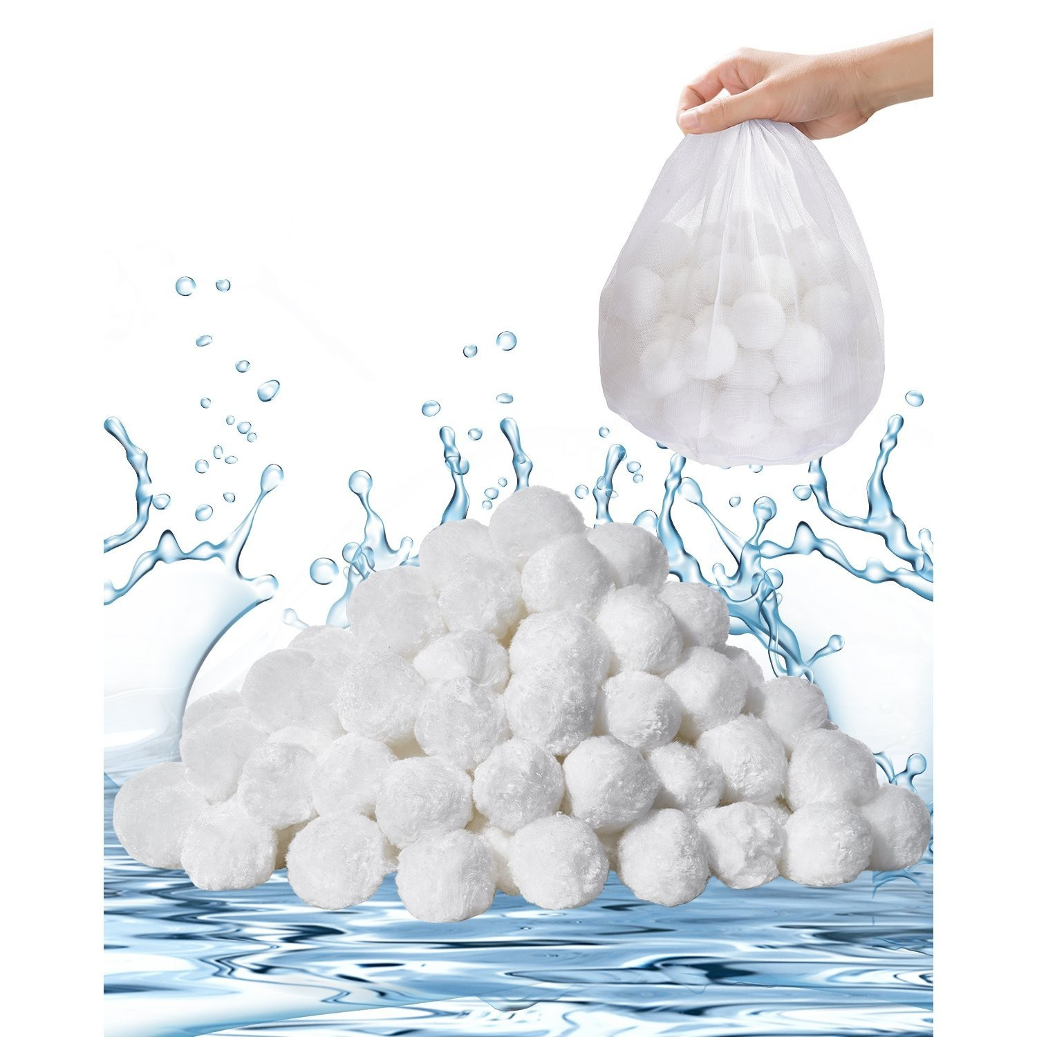 Pool Filter Balls For Sand Filter Pump 1.5 Lbs Reusable For Swimming Pool