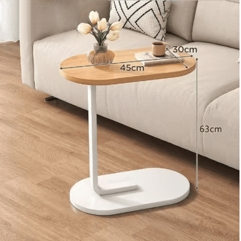 TEMU Mesa Lateral de C, Mesa Auxiliar para Sofá y Cama, Muebles Modernos para Adultos, Diseño Ergonómico y Estable, Regalo para el Hogar, Estilo