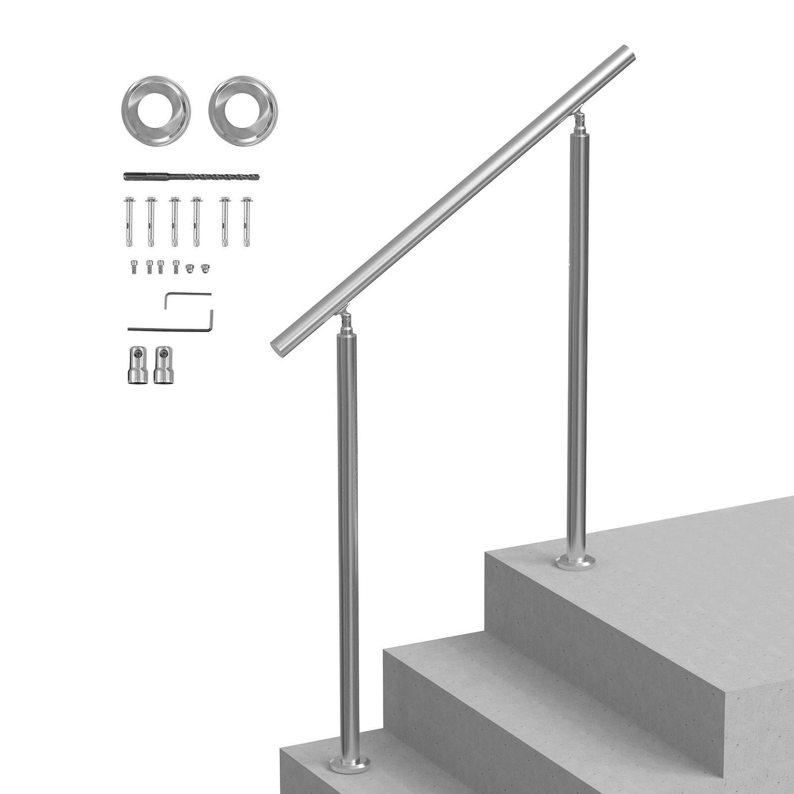 E-shop VEVOR 39.4in / 100cm Handläufe für Außentreppe Treppenhaus Senior