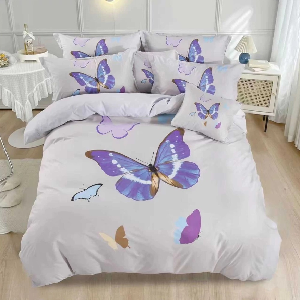 TEMU 3pcs Bed Sheet Set, Bed Sheet, Blue Bed Sheet, Grey Bed Sheet, White Youth Bed Sheet, Animal Bed Sheet, Small Pillow, Large Pillow, Duvet Cover,