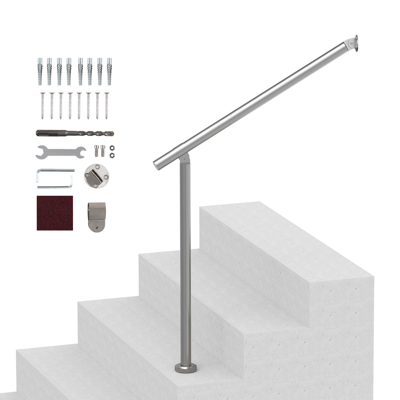 Vevor 31.5in 80cm Handrails For Outdoor Steps For Porch Deck Stainless Steel