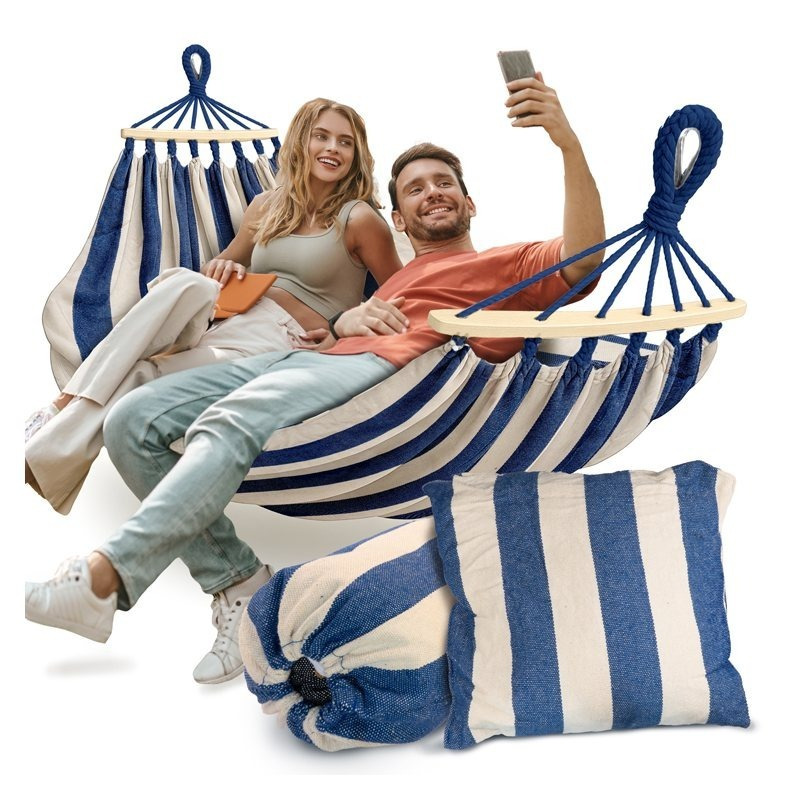Garden Hammock 2-person Xxl - Large, Strong, Hanging, With A Bag - For The Garden, Balcony, And Terrace