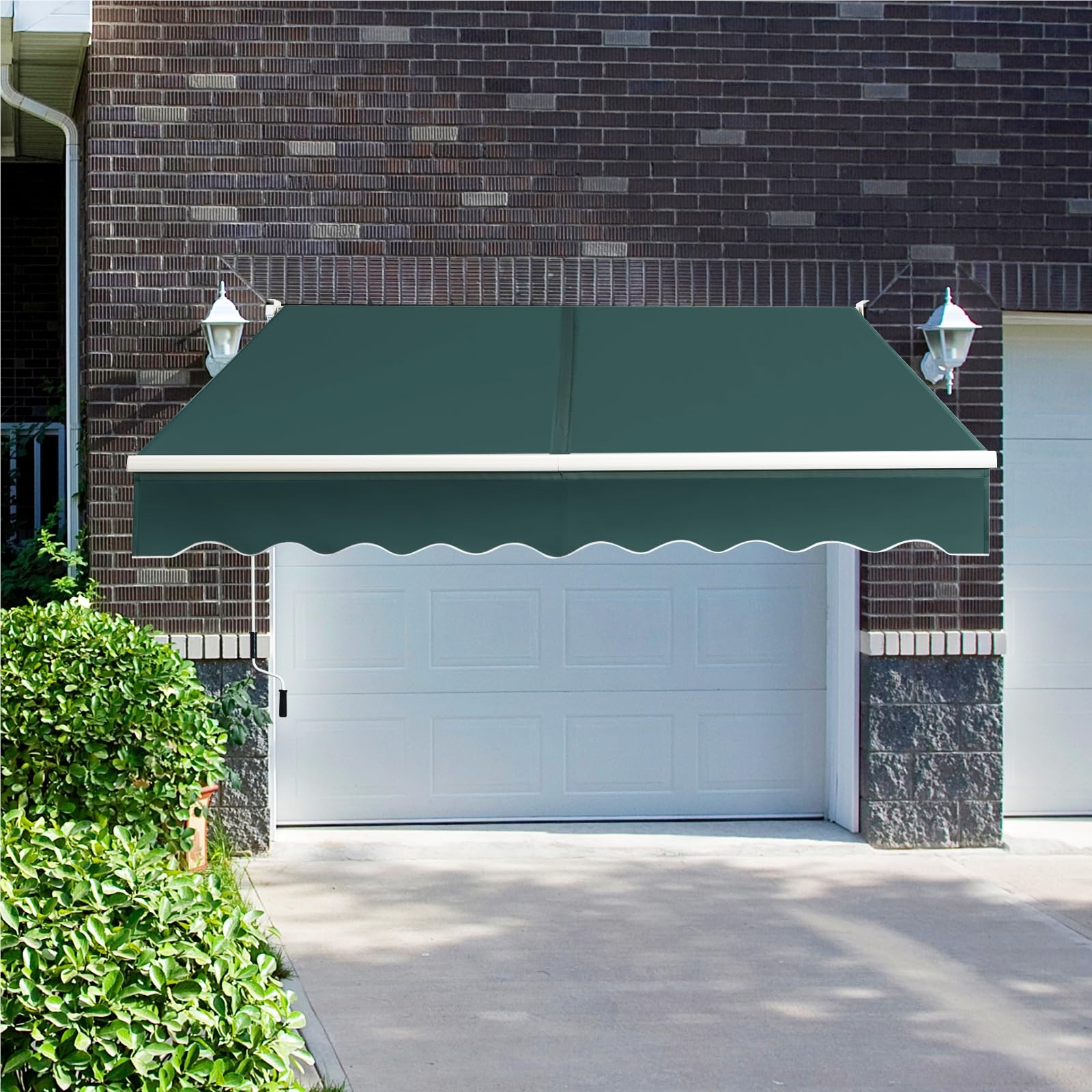 Image of Joint Arm Awning, 250 X 200cm Patio Awning With Aluminum Frame & Hand Crank, Sun Awning 40 - 100° Angle Adjustable, Sun Protection & Waterproof Balcony Awning For Balcony, Terrace