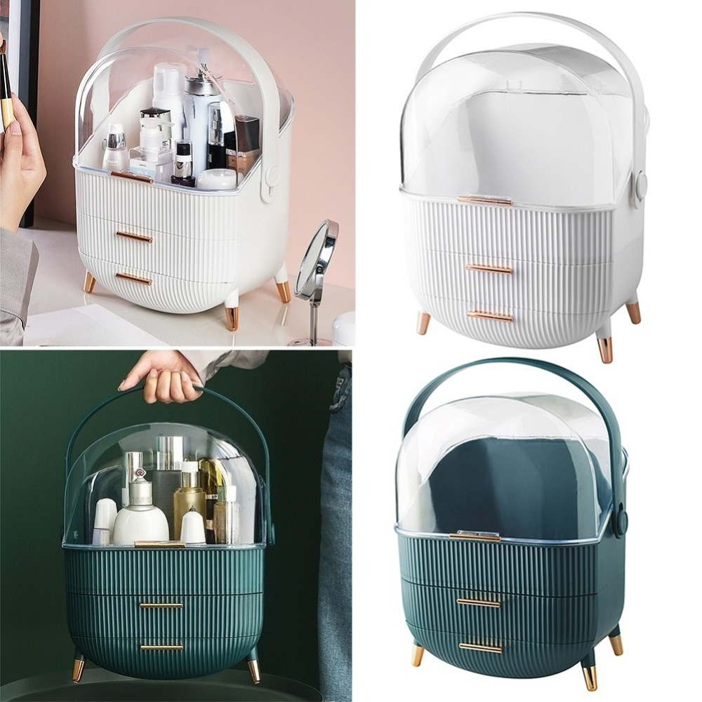 TEMU Make Up Case Cosmetic Storage Box, Cosmetic Organisers, Organizer Skin Care Products Jewelry Organizer Skin Care Organiser For Bedroom Bathroom