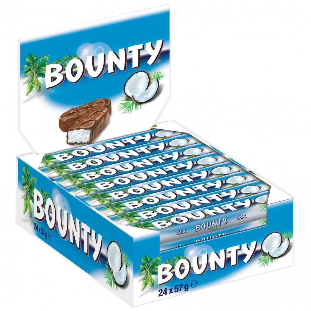 Bounty Double Row Milk 24x 57g=1368g