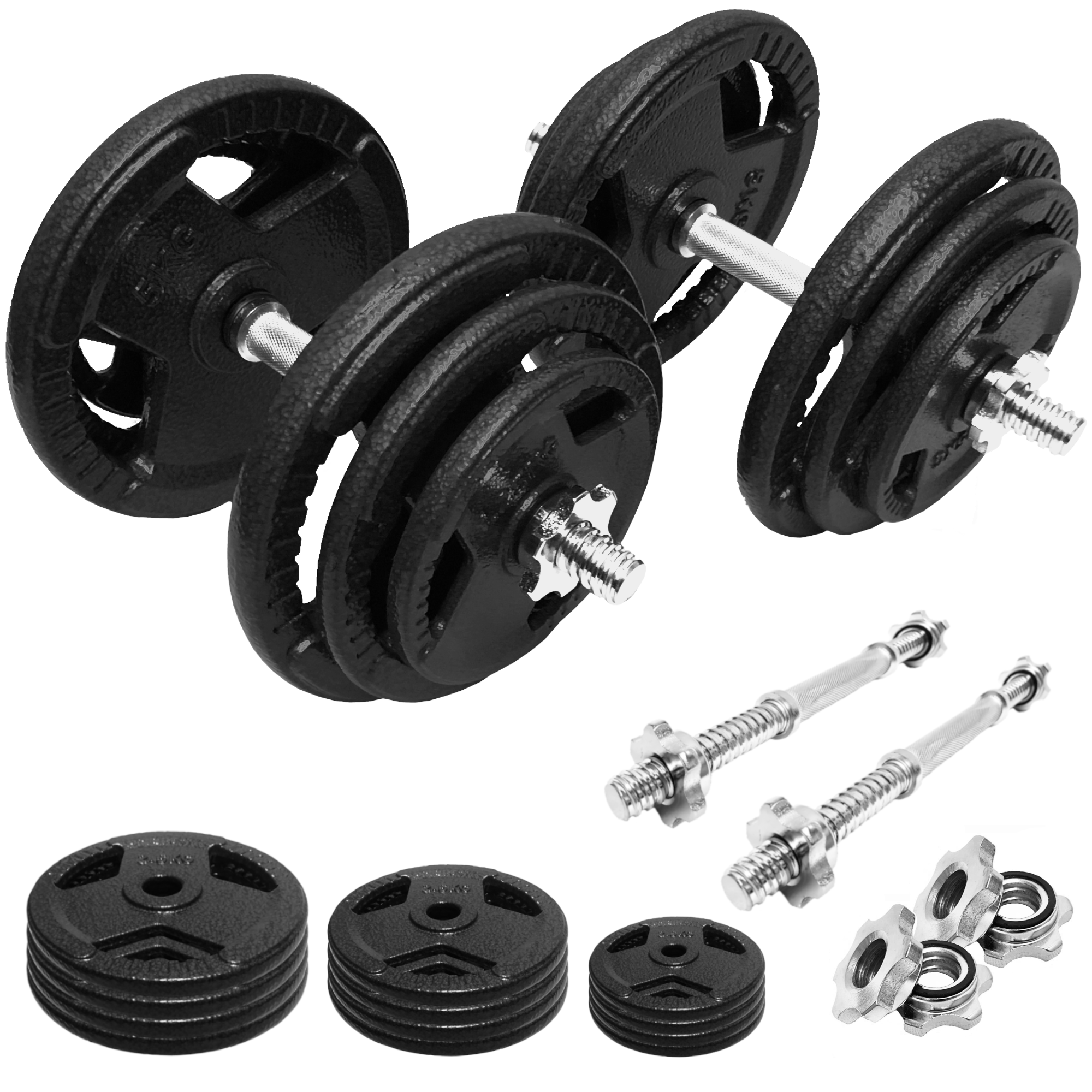 TEMU Gel Dumbbells 2x20kg Plates Set 40kg Barbell