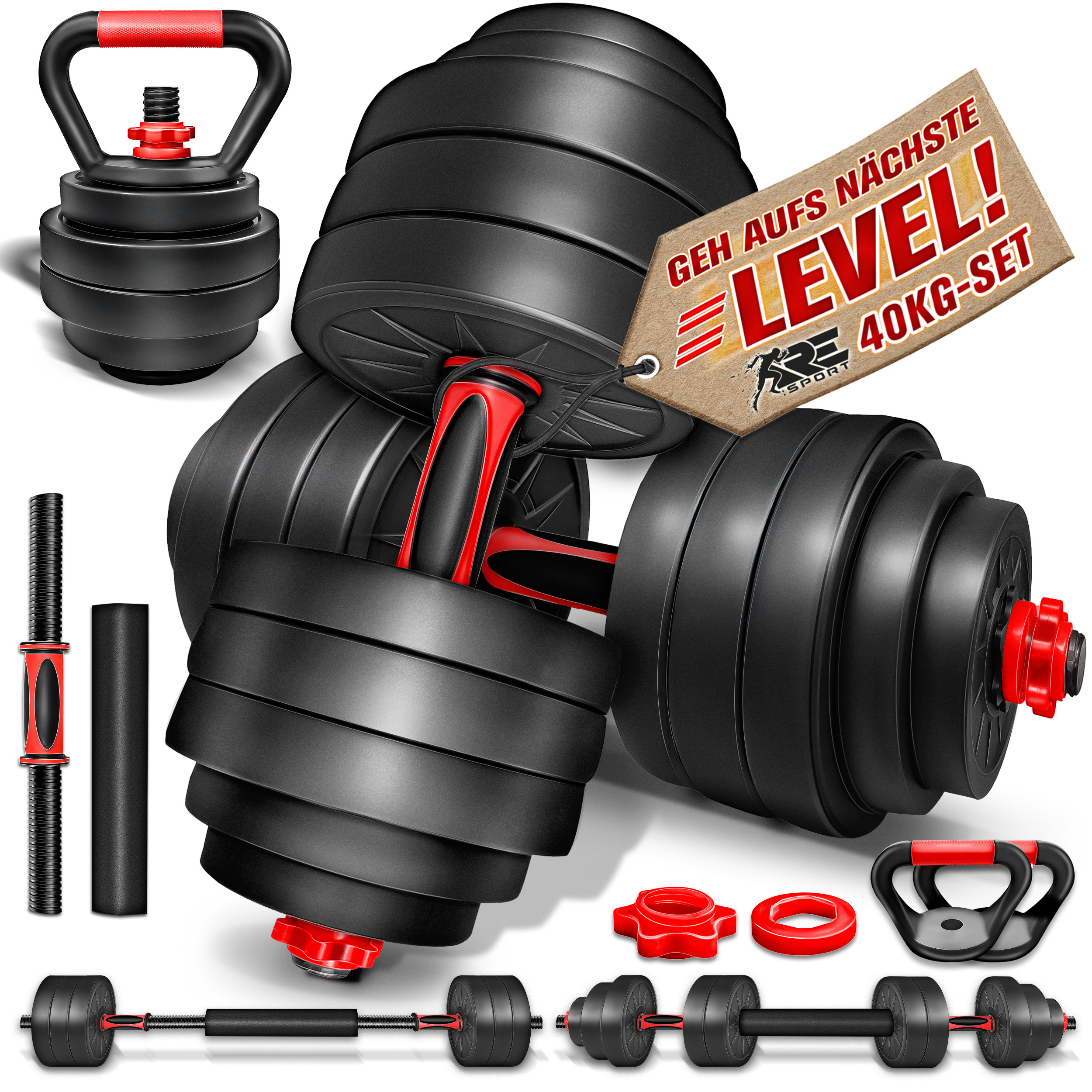 RE:SPORT 2-in-1 Dumbbell Set 20 kg