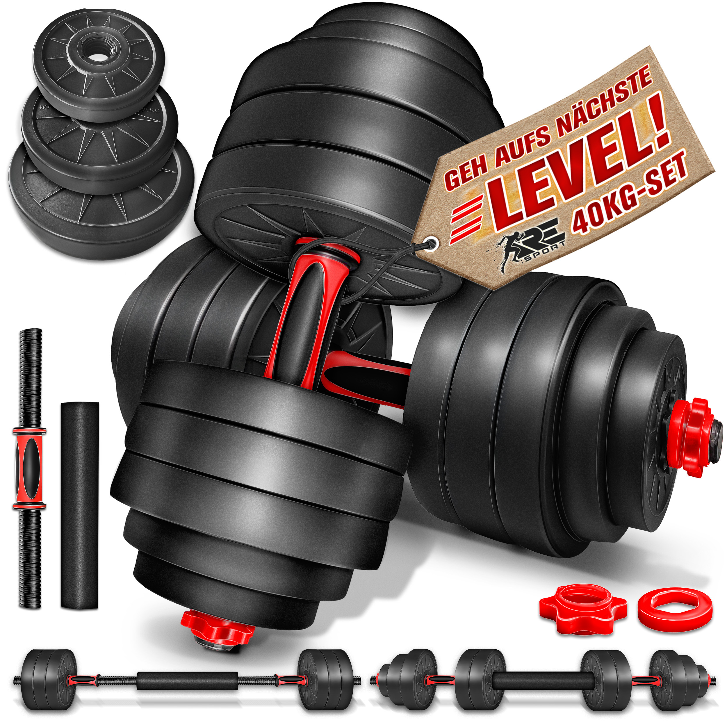 RE:SPORT 2-in-1 Dumbbell Set 20 kg