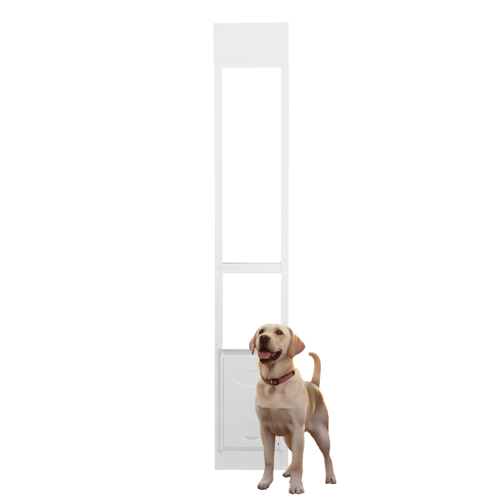 TEMU Porte de chien VEVOR pour porte coulissante en verre 75 7/8"-80 11/16" Hauteur ajustable L