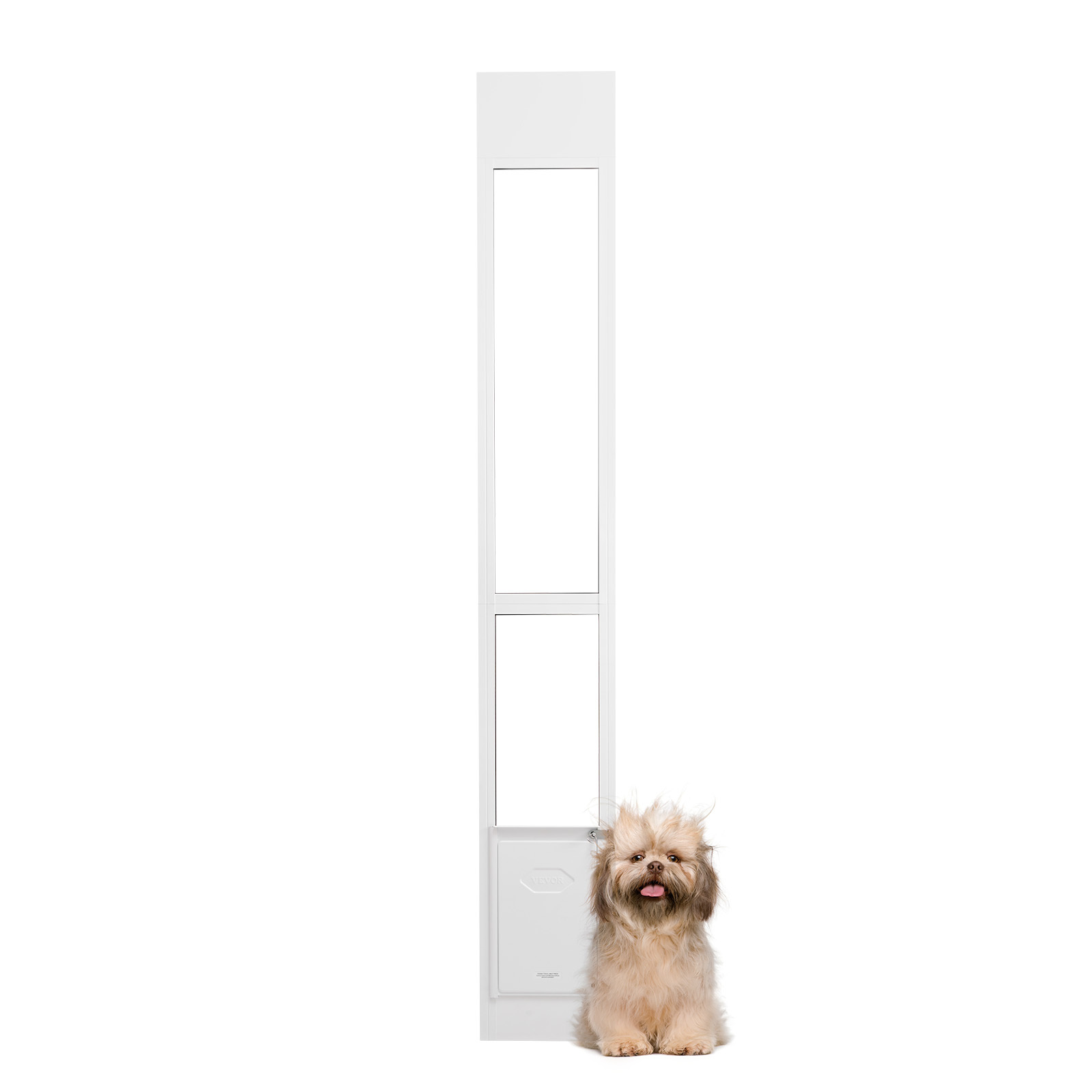 Vevor Dog Door For Sliding Glass Door 75 7/8"-80 11/16" Adjustable Height M