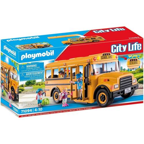 71094 school bus yellow bus educational imaginative role play playset suitable for children ages 4